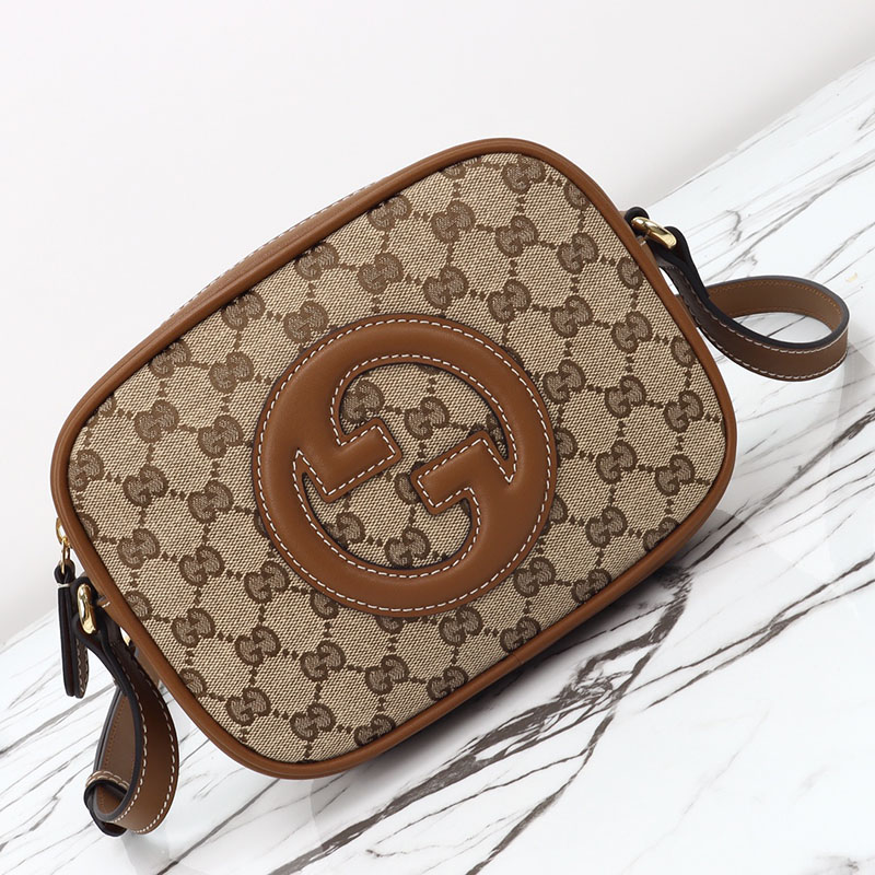 レディース グッチ ミニバッグ 人気 グッチ ブロンディ ミニ ショルダーバッグ 820429 HAAKG 9755 ベージュ&ダークブラウン ゴールド金具 - 画像 (7)