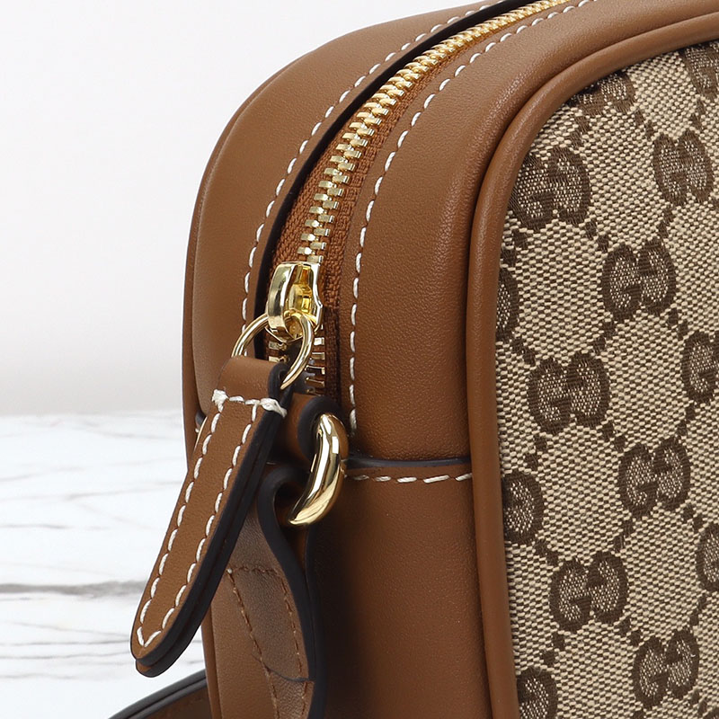 レディース グッチ ミニバッグ 人気 グッチ ブロンディ ミニ ショルダーバッグ 820429 HAAKG 9755 ベージュ&ダークブラウン ゴールド金具 - 画像 (6)