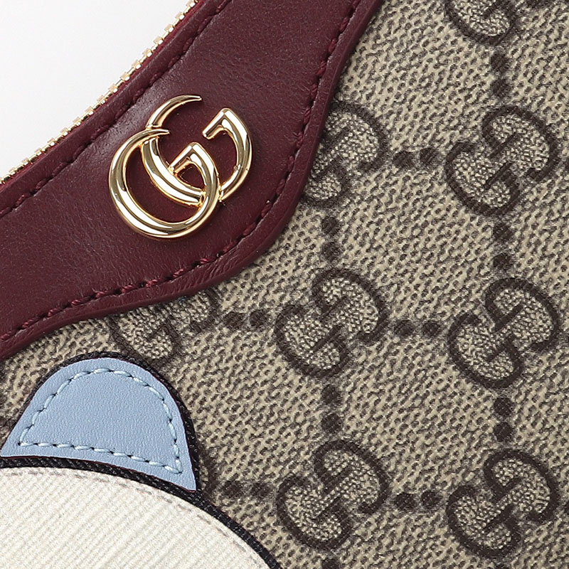 グッチ パンダ ディテール GG ミニバッグ 818763 FAEEO 8575 ベージュ&ダークブラウン ミニバッグ 流行り いつまで - 画像 (7)