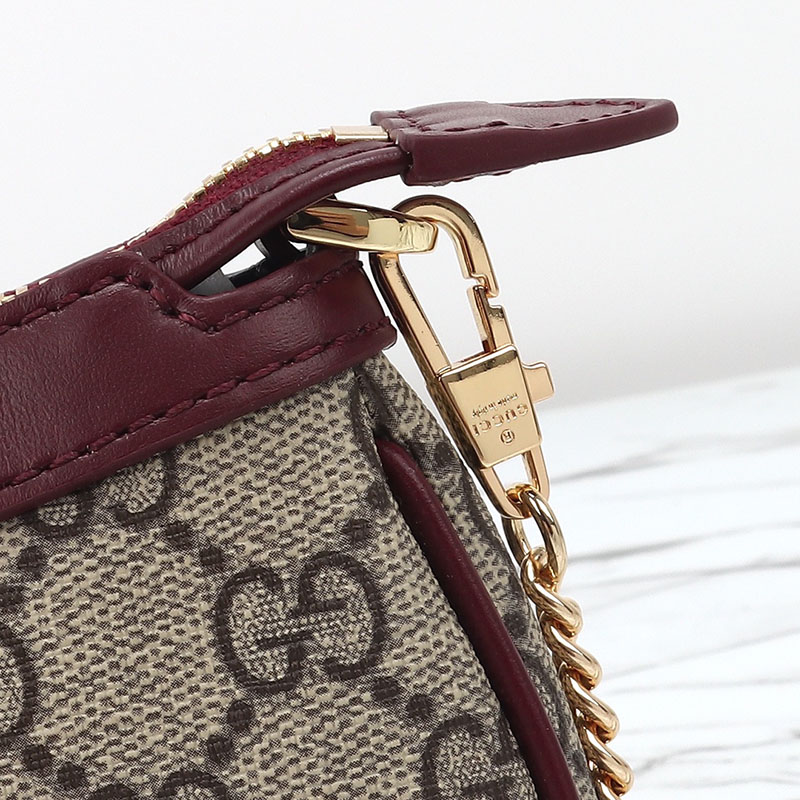 グッチ パンダ ディテール GG ミニバッグ 818763 FAEEO 8575 ベージュ&ダークブラウン ミニバッグ 流行り いつまで - 画像 (5)