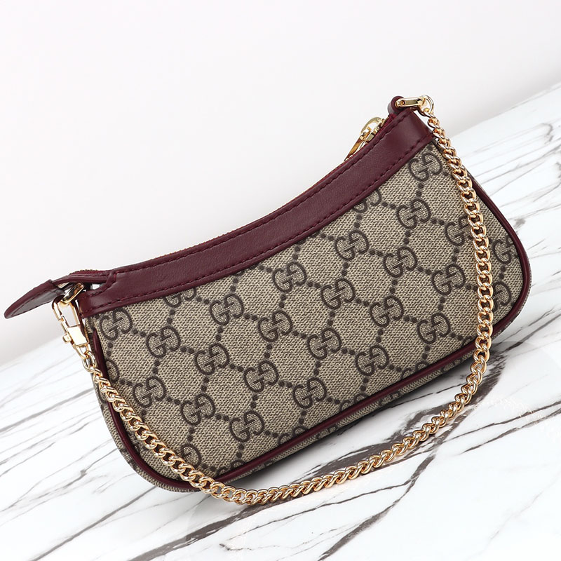 グッチ パンダ ディテール GG ミニバッグ 818763 FAEEO 8575 ベージュ&ダークブラウン ミニバッグ 流行り いつまで - 画像 (4)