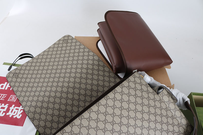 グッチ GGスプリーム ベビーチェンジングバッグ 819287 K5RLN 8745 ベージュ&エボニー/ブラウン クロスボディバッグ メンズ おすすめ - 画像 (6)