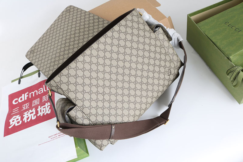 グッチ GGスプリーム ベビーチェンジングバッグ 819287 K5RLN 8745 ベージュ&エボニー/ブラウン クロスボディバッグ メンズ おすすめ - 画像 (5)