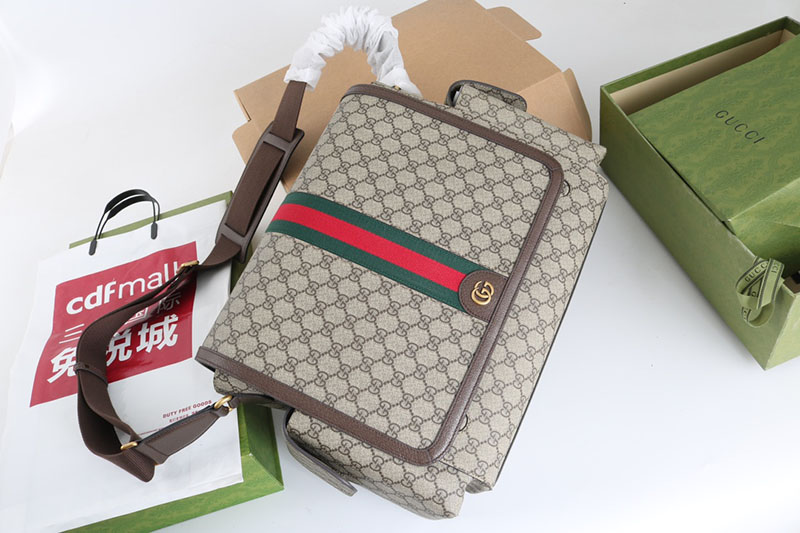 グッチ GGスプリーム ベビーチェンジングバッグ 819287 K5RLN 8745 ベージュ&エボニー/ブラウン クロスボディバッグ メンズ おすすめ - 画像 (4)