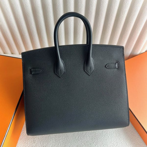 今流行りのバック レディース エルメス HERMES バーキン25 黒 ブラック ヴォーエプソン シルバー金具 2025定価 2513342 - 画像 (7)