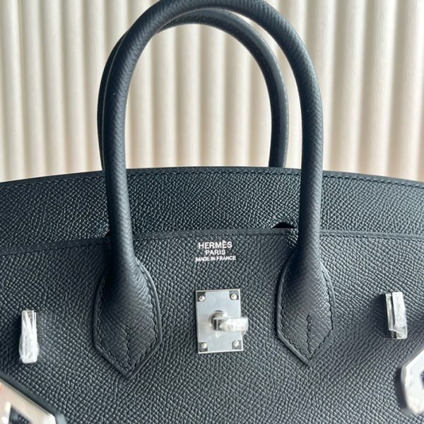 今流行りのバック レディース エルメス HERMES バーキン25 黒 ブラック ヴォーエプソン シルバー金具 2025定価 2513342 - 画像 (6)