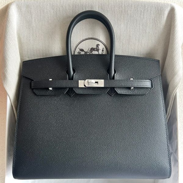 今流行りのバック レディース エルメス HERMES バーキン25 黒 ブラック ヴォーエプソン シルバー金具 2025定価 2513342 - 画像 (2)