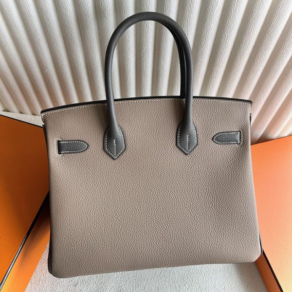 バーキン安く買う方法 HERMES バーキン30 パーソナル ブルーグラシエ/トゥルティールグレー/エタン トゴ ゴールド金具 - 画像 (7)