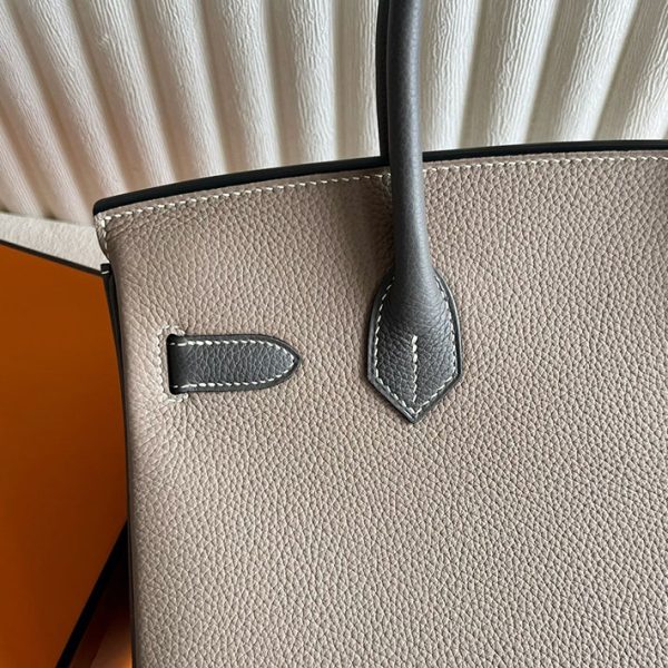 バーキン安く買う方法 HERMES バーキン30 パーソナル ブルーグラシエ/トゥルティールグレー/エタン トゴ ゴールド金具 - 画像 (6)