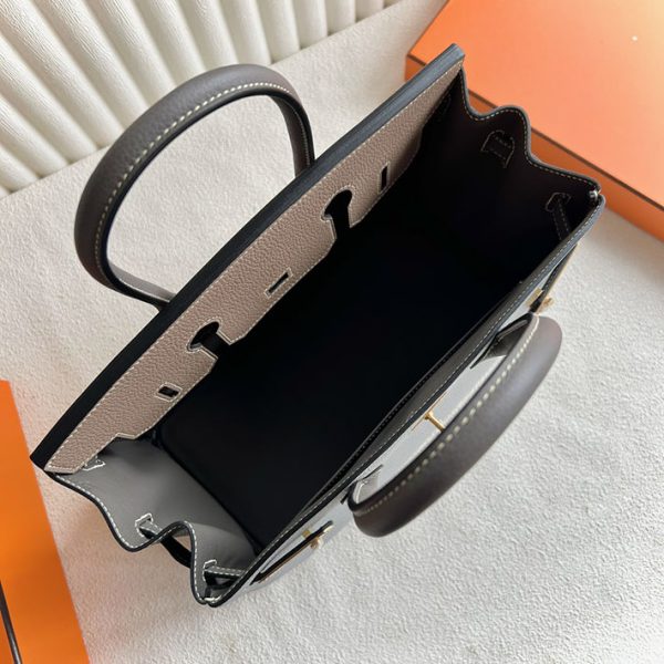 バーキン安く買う方法 HERMES バーキン30 パーソナル ブルーグラシエ/トゥルティールグレー/エタン トゴ ゴールド金具 - 画像 (5)