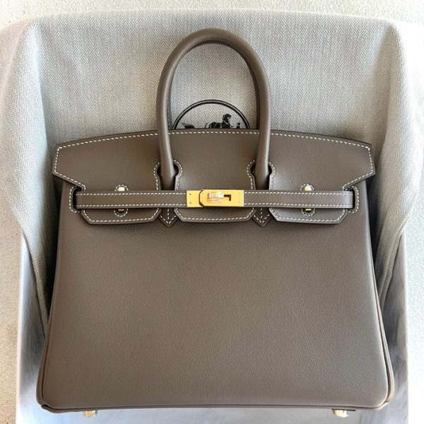 バーキン安く買う方法 エルメス HERMES バーキン25 エトゥープ スイフト ゴールド金具 2513367 - 画像 (2)