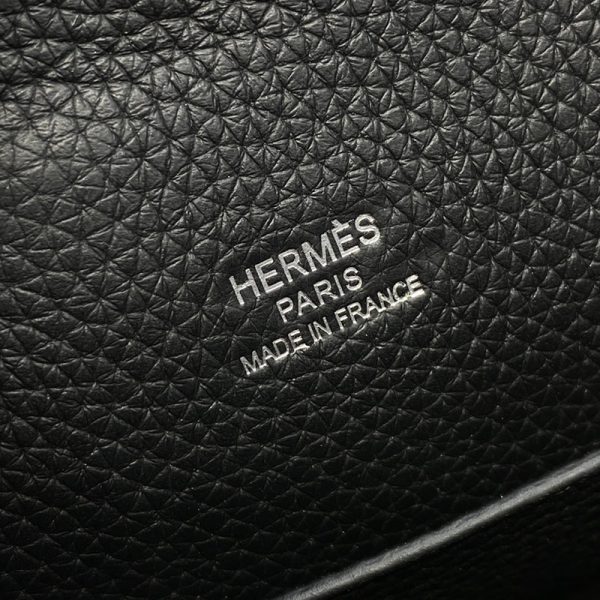 HERMES エルメス ヴィドポッシュ ブラック/ライム トゴ シルバー金具 2513450 エルメス メンズ ショルダーバッグ - 画像 (9)