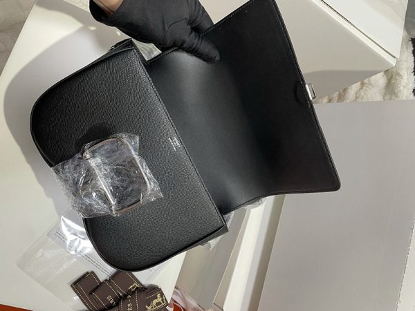 HERMES エルメス デッラ・カヴァッレリア 黒 ブラック ヴォーエプソン シルバー金具 2513490 デッラカヴァッレリア 定価 - 画像 (6)