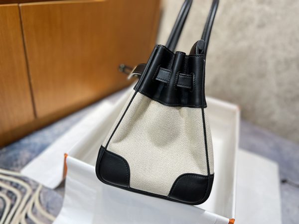 エルメス HERMES バーキン30 黒 ブラック スイフト/トワルアッシュ ゴールド金具 2513547 バーキン トワルアッシュ 定価 - 画像 (5)