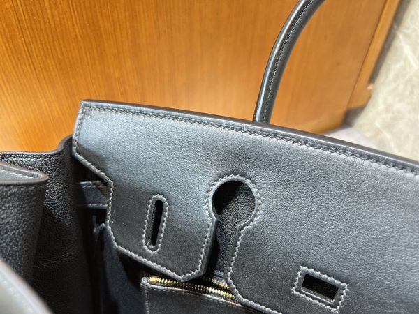 エルメス HERMES バーキン30 黒 ブラック スイフト/トワルアッシュ ゴールド金具 2513547 バーキン トワルアッシュ 定価 - 画像 (3)