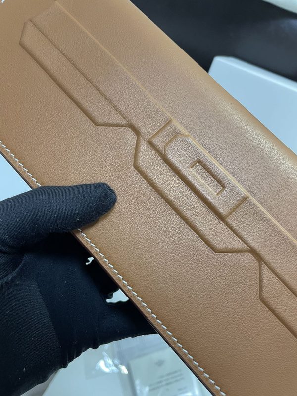 エルメス HERMES ポシェットバーキン ゴールド エバーカーフ 2513549 バーキンシャドウ クラッチ - 画像 (8)