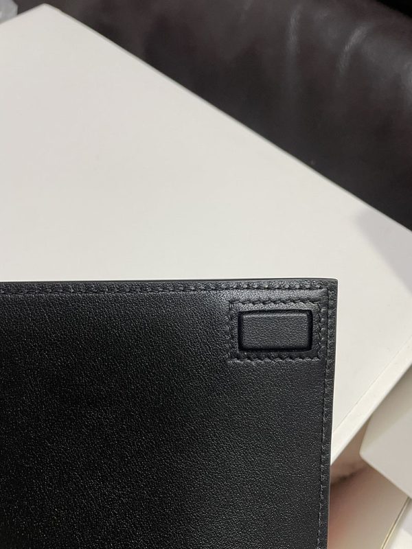 エルメス HERMES ポシェットバーキン シャドウ 黒 ブラック エバーカーフ 2513554 バーキンシャドウ クラッチ - 画像 (2)