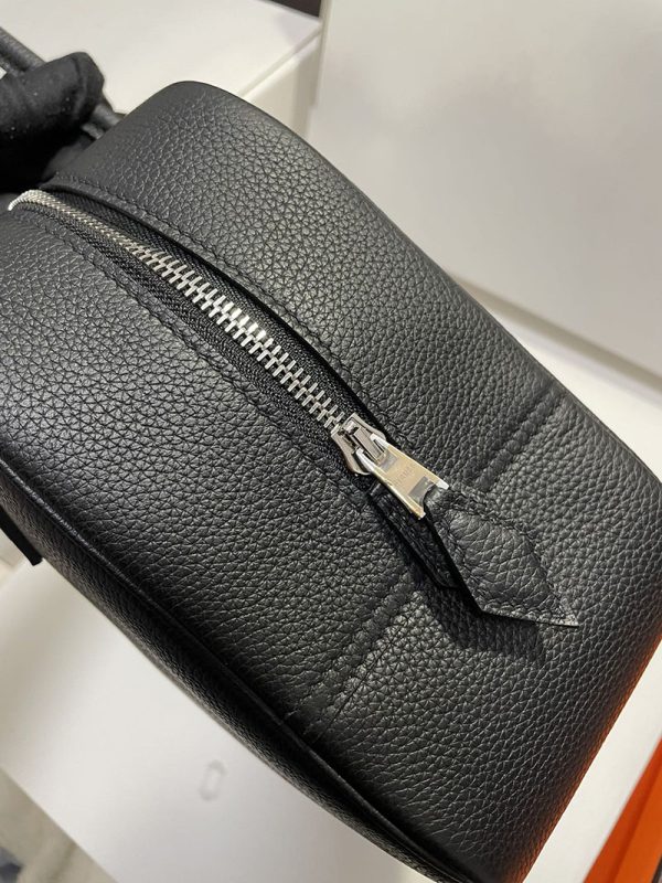 エルメス プリュム 28 HERMES ハンドバッグ 黒 ブラック トゴ シルバー金具 2513562 プリュム 28 定価 - 画像 (7)