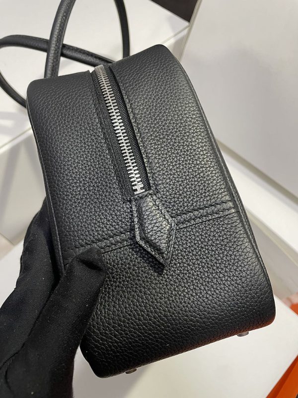 エルメス プリュム 28 HERMES ハンドバッグ 黒 ブラック トゴ シルバー金具 2513562 プリュム 28 定価 - 画像 (5)