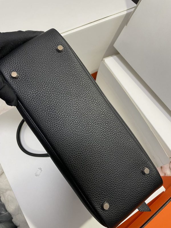 エルメス プリュム 28 HERMES ハンドバッグ 黒 ブラック トゴ シルバー金具 2513562 プリュム 28 定価 - 画像 (4)