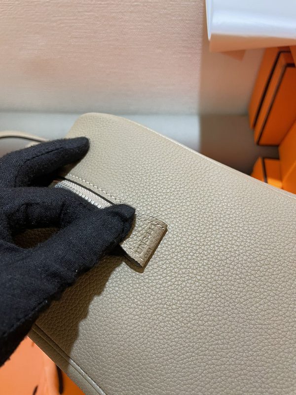 エルメス プリュム 35 HERMES ハンドバッグ トゥルティールグレー トゴ シルバー金具 2513796 旅行バッグ 手持ち - 画像 (5)