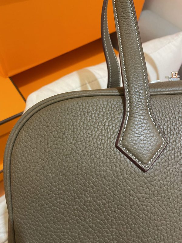 エルメス プリュム 35 HERMES ハンドバッグ エトゥープ トゴ シルバー金具 2513797 旅行バッグ 手持ち - 画像 (8)