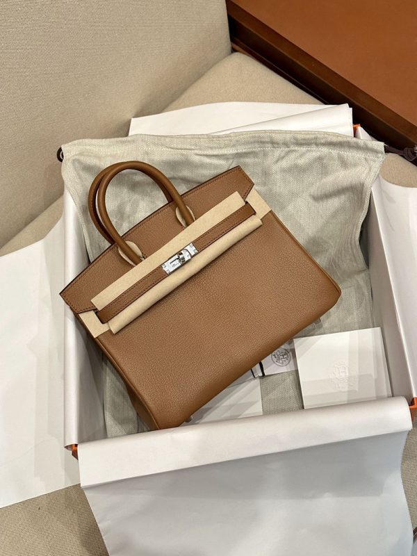 エルメス HERMES バーキン25 ゴールド シェブルミゾル シルバー金具