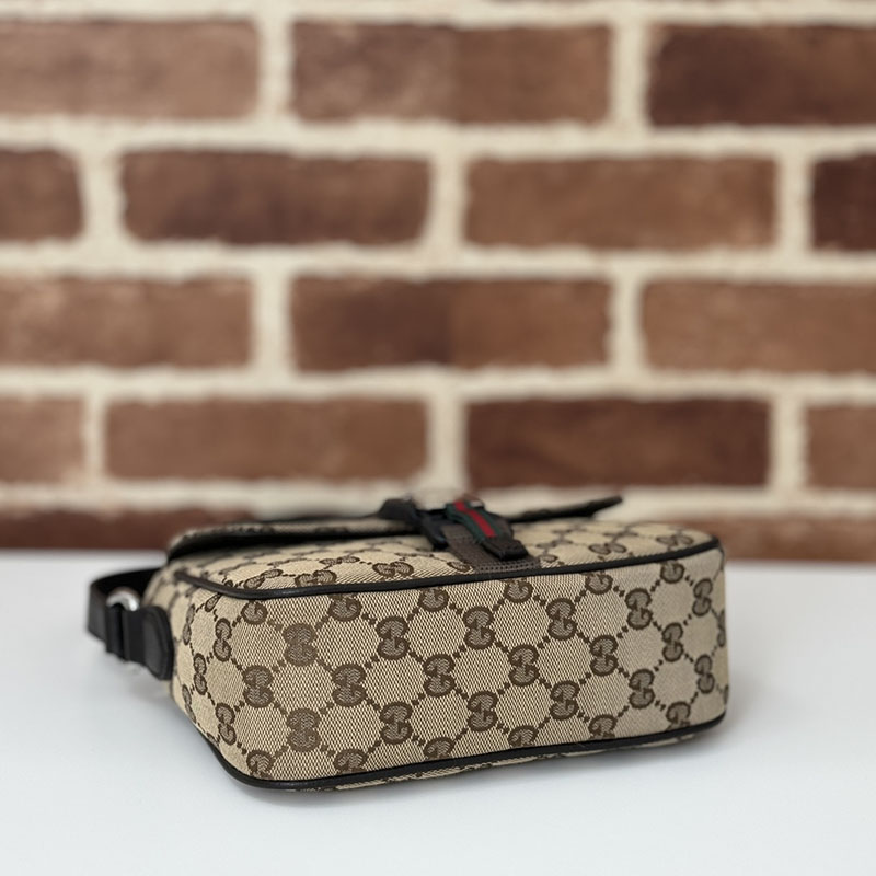 グッチ バッグ 新作 GUCCI GG ミニ クロスボディバッグ 802100 FADUS 9857 ベージュ/ブラウン グッチ ミニバッグ メンズ - 画像 (7)