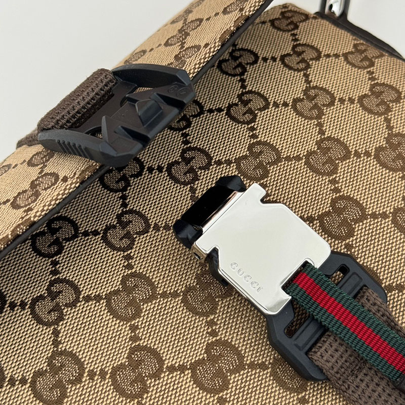 グッチ バッグ 新作 GUCCI GG ミニ クロスボディバッグ 802100 FADUS 9857 ベージュ/ブラウン グッチ ミニバッグ メンズ - 画像 (3)