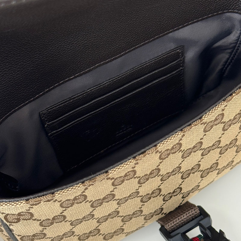 グッチ バッグ 新作 GUCCI GG ミニ クロスボディバッグ 802100 FADUS 9857 ベージュ/ブラウン グッチ ミニバッグ メンズ - 画像 (2)