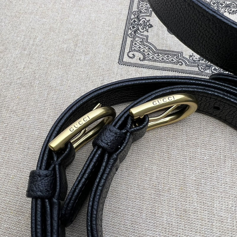 グッチ バッグ 新作 GUCCI アフロディーテ ミディアム レザー 2WAYハンドバッグ 735106 AAA9F 1000 ブラック レザー タッチ スクエア ショルダー バッグ - 画像 (4)