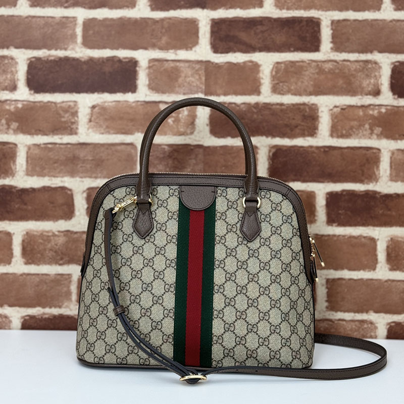 グッチ バッグ 新作 GUCCI レディース オフィディア ミディアム トップハンドルバッグ 795258 96IWG 8745 ベージュ/ブラウン 海外 旅行 機内 持ち込み バッグ おすすめ - 画像 (8)