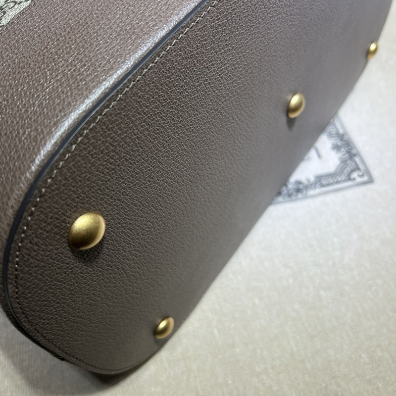 グッチ バッグ 新作 GUCCI オフィディア スモール ボーリング トート 2way 724654 9C2ST 8746 ベージュ/ブラウン 海外 旅行 機内 持ち込み バッグ おすすめ - 画像 (7)