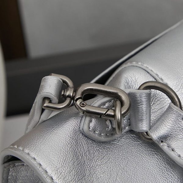 最高級 バレンシアガバッグコピー HOURGLASS HINGE ミディアムハンドバッグ 7612112AAVC8110 シルバー シルバー金具 バレンシアガアウトレット店舗 - 画像 (5)