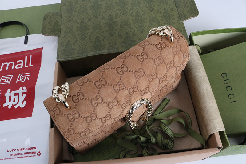 グッチ バッグ 未使用品 GUCCI DIONYSUS SMALL SHOULDER BAG 818145 AAEG4 2118 ブラウン 芸能人 愛用バッグ - 画像 (7)