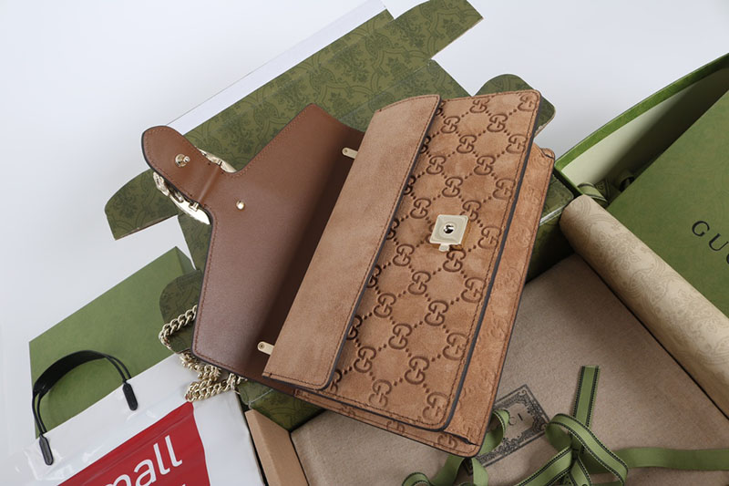 グッチ バッグ 未使用品 GUCCI DIONYSUS SMALL SHOULDER BAG 818145 AAEG4 2118 ブラウン 芸能人 愛用バッグ - 画像 (3)