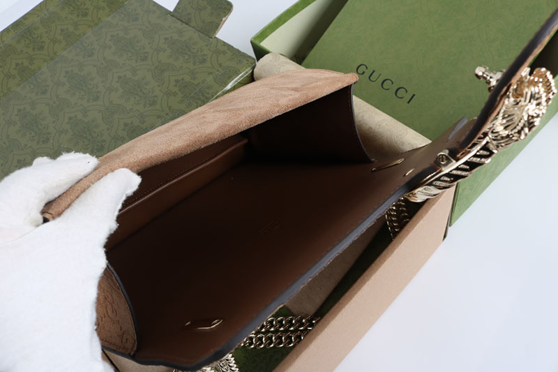 グッチ バッグ 未使用品 GUCCI DIONYSUS SMALL SHOULDER BAG 818145 AAEG4 2118 ブラウン 芸能人 愛用バッグ - 画像 (2)