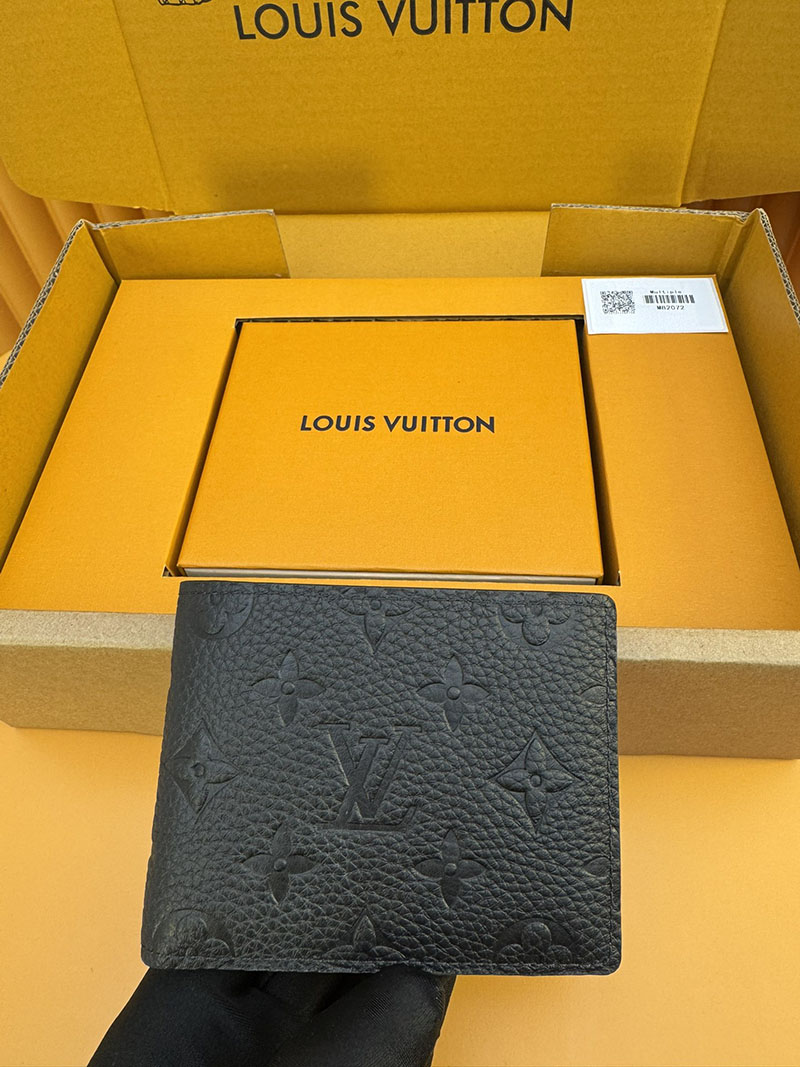 安い ルイヴィトン ポルトフォイユ・ミュルティプル M82072 RFID トリヨンレザー ブラック ルイヴィトン 財布 メンズ - 画像 (8)