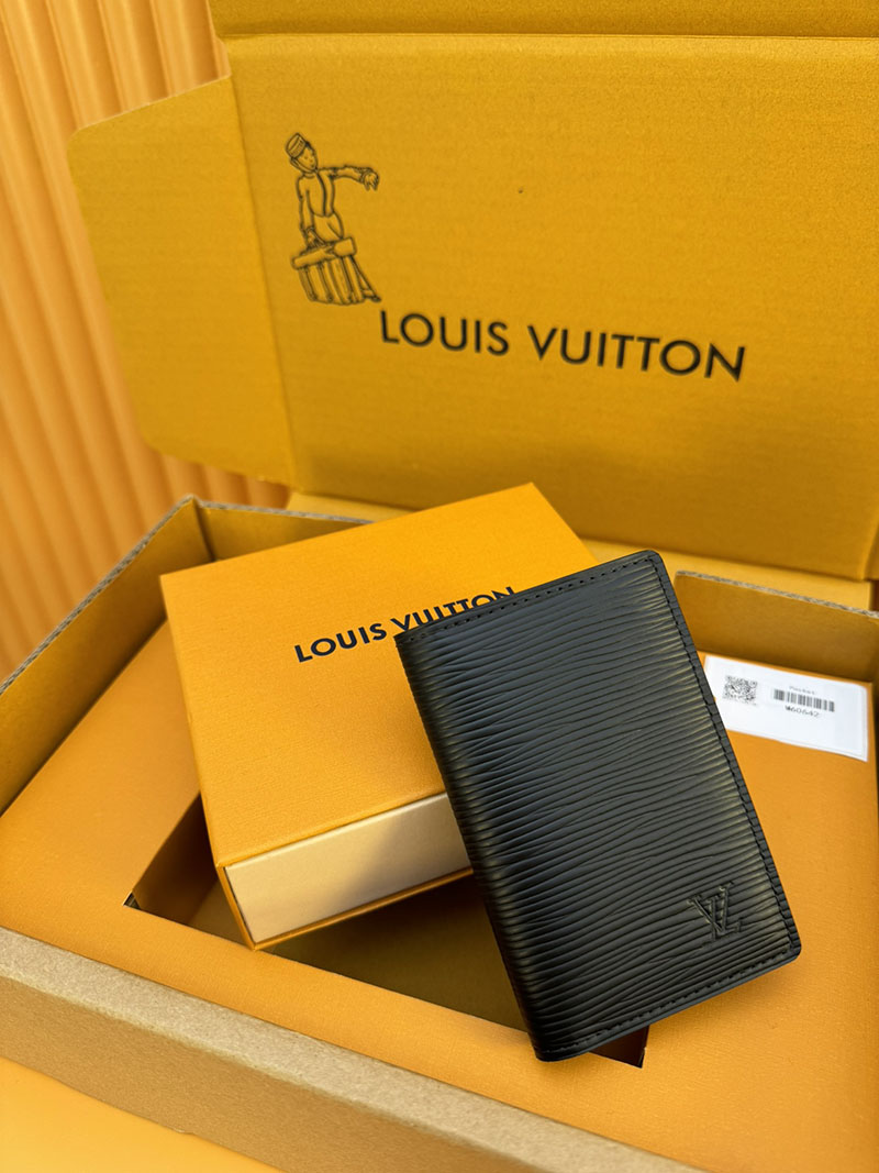 並行輸入品 ルイヴィトン カードケース オーガナイザー・ドゥ ポッシュ M60642 RFID エピ・レザー ブラック カードケース 財布代わり 小銭 - 画像 (6)