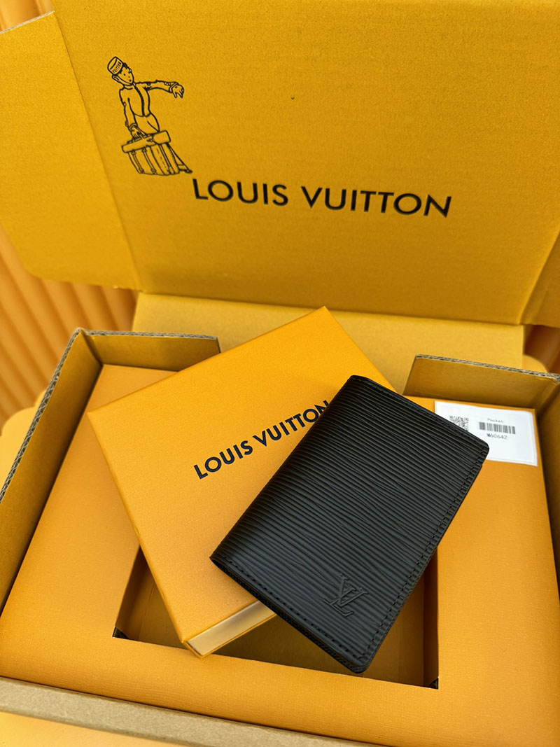 並行輸入品 ルイヴィトン カードケース オーガナイザー・ドゥ ポッシュ M60642 RFID エピ・レザー ブラック カードケース 財布代わり 小銭 - 画像 (5)