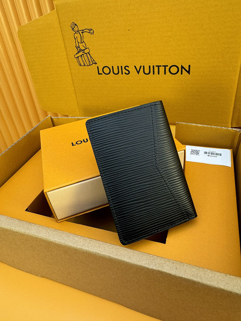 並行輸入品 ルイヴィトン カードケース オーガナイザー・ドゥ ポッシュ M60642 RFID エピ・レザー ブラック カードケース 財布代わり 小銭 - 画像 (2)