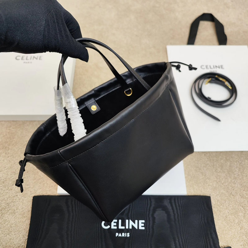 最高級セリーヌスーパーコピー セリーヌバッグコピー スモール カバ ドローストリング キュイル トリオンフ 111013ENY.38NO ブラック セリーヌ トートバッグ ミニ - 画像 (9)