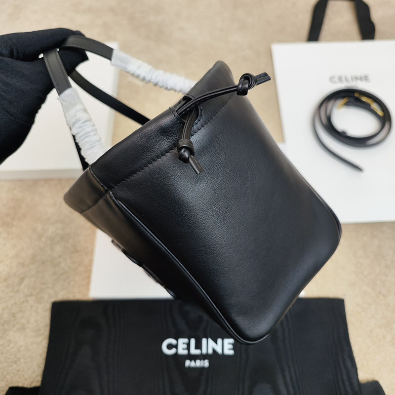 最高級セリーヌスーパーコピー セリーヌバッグコピー スモール カバ ドローストリング キュイル トリオンフ 111013ENY.38NO ブラック セリーヌ トートバッグ ミニ - 画像 (8)