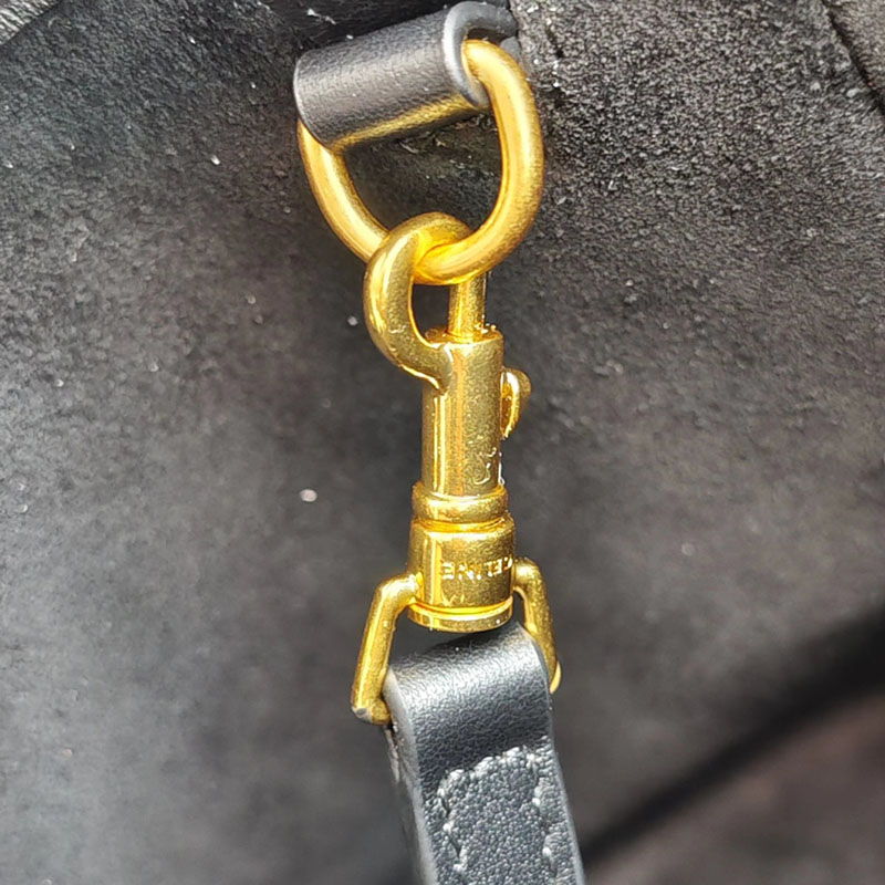 最高級セリーヌスーパーコピー セリーヌバッグコピー スモール カバ ドローストリング キュイル トリオンフ 111013ENY.38NO ブラック セリーヌ トートバッグ ミニ - 画像 (3)