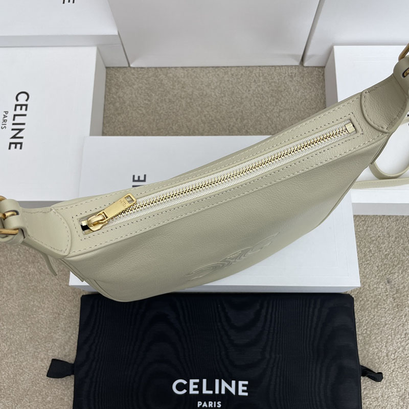 最高級セリーヌスーパーコピー セリーヌバッグコピー スモール エロイズ キュイル トリオンフ バッグ 117253FLH.00WC ホワイトコットン セリーヌ ホーボーバッグ 新作 2025 - 画像 (6)