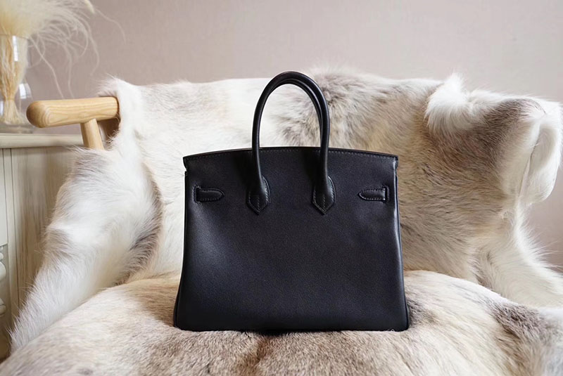 人気色 H品 エルメス バーキン25 黒 ブラック スイフト シルバー金具 2517827 バーキン25 スイフト 定価 - 画像 (6)