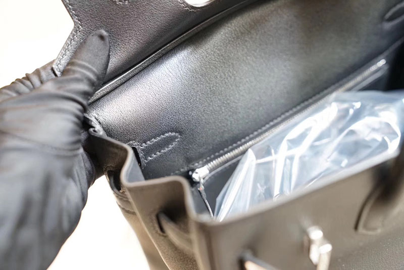 人気色 H品 エルメス バーキン25 黒 ブラック スイフト シルバー金具 2517827 バーキン25 スイフト 定価 - 画像 (2)