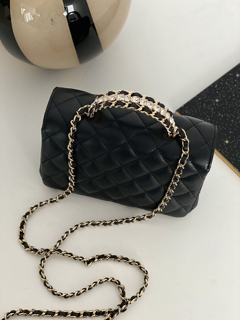 シャネル 新作バッグ H品 CHANEL ミニマトラッセ20 ラムスキン シングルフラップ シングルチェーンバッグ AS5219 Y04059 94305 - 画像 (9)