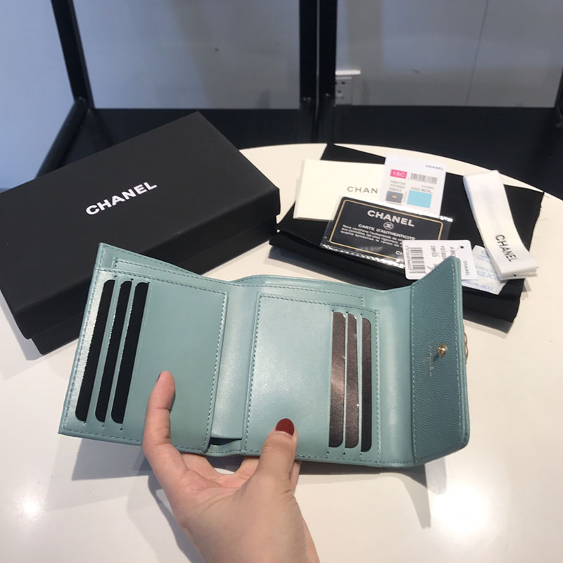 CHANELスモールウォレット シャネル)A80734 BOY CHANEL スモール フラップ ウォレット