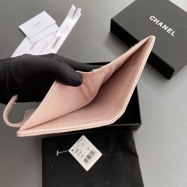CHANEL ピンク キルティング 二つ折り財布